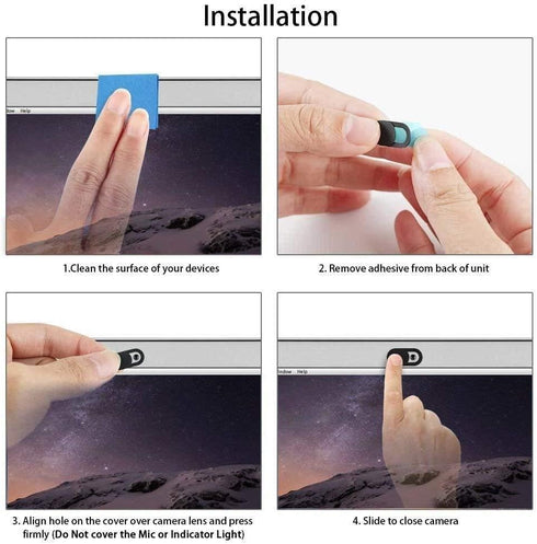 Fonus 16e, Privacy Camera Cover Security Blocker Compatible with iPhone Webcam Closure Black