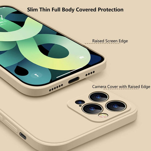 Liquid Silicone Case for iPhone 12 Pro Max 6.7 Inch, Slim Soft Anti Scratch Gel Rubber with Microfiber Liner