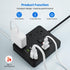 Power Strip Surge Protector with 9 Outlets, 3 USB Ports, Fireproof Desktop Charging Station, 5 ft Long Extension Cords,
