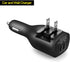 NDLBS 2Pack USB Car Charger, 2-in-1 Portable USB Car Charger with Foldable Plug for iPhone X XR XS 7 8 Plus
