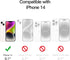 JETech Case for iPhone 14 6.1-Inch, Non-Yellowing Shockproof Phone Bumper Cover, Anti-Scratch Clear Back (Clear)