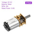 2Pcs 6V 300RPM 6 10mm DMiotech Rated Torque Output Shaft Length Micro DC Speed Reduction Motor Mini Metal Gearbox Motor