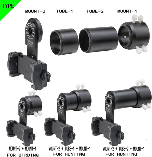 Rifle Scope Mount Camera Adapter, Smartphone Adapter for Hunting & Birding