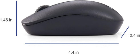 Verbatim Slimline Wireless Keyboard and Mouse Combo, 2.4GHz USB Plug-and-Play, Full-Size Computer Keyboard Compatible