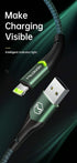 mcdodo 6FT Anti Bending Cable, Nylon Braided USB Data Sync Charge Cord with 2 LED Switch, Compatible with New Phones