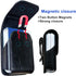 Leather Phone Pouch for Samsung Galaxy Z Flip 5/4/3, Belt Holster Case with Clip for Motorola Razr + 2023, Black