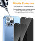 Pehael iPhone 13 Pro Max Privacy Screen Protector (2+2 Pack) - Full Coverage, Anti-Spy, 9H Hardness, Easy Install.