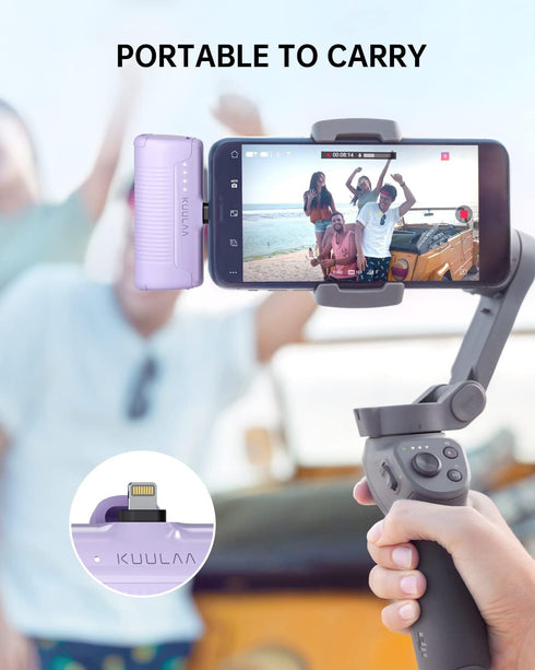 Kuulaa Portable Phone Charger, 4500mAh Mini Power Bank for iPhone, Cute Battery Pack for iPhone 14/13/12/11