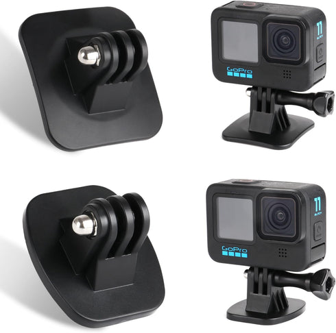 HSU Adhesive Mounts Helmet Adhesive Sticky Mounts Flat & Curved 3M Mount for All GoPro Cameras and Other Action Cameras