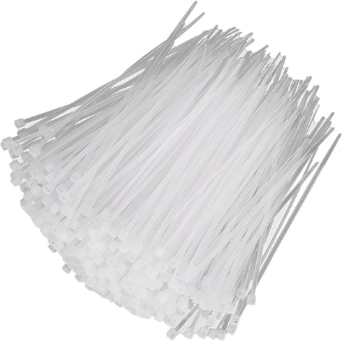 1000 Pcs White Zip Ties, Reusable Small Clear Self-Locking Nylon Cable Ties for Home Office Workshop (3x100mm)