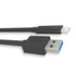USB3.2 Gen2x1 A to C Cable, USB-A to USB-C, 10Gbps High Speed Data Transfer, USB Charging Cable, 2 meters, Black