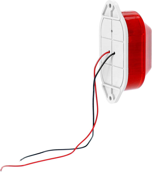 QWORK Industrial Strobe Siren Alarm Light – AC110V - 120V Red, 110 dB Loud Sound, 2 Pack