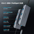 HOPDAY 8 4K Adapter(RJ45 3.0,PD 100W,SD/TF USB C Hub, Ports USB C Dock with Double Monitor HDMI, USB C LAN Port, USB