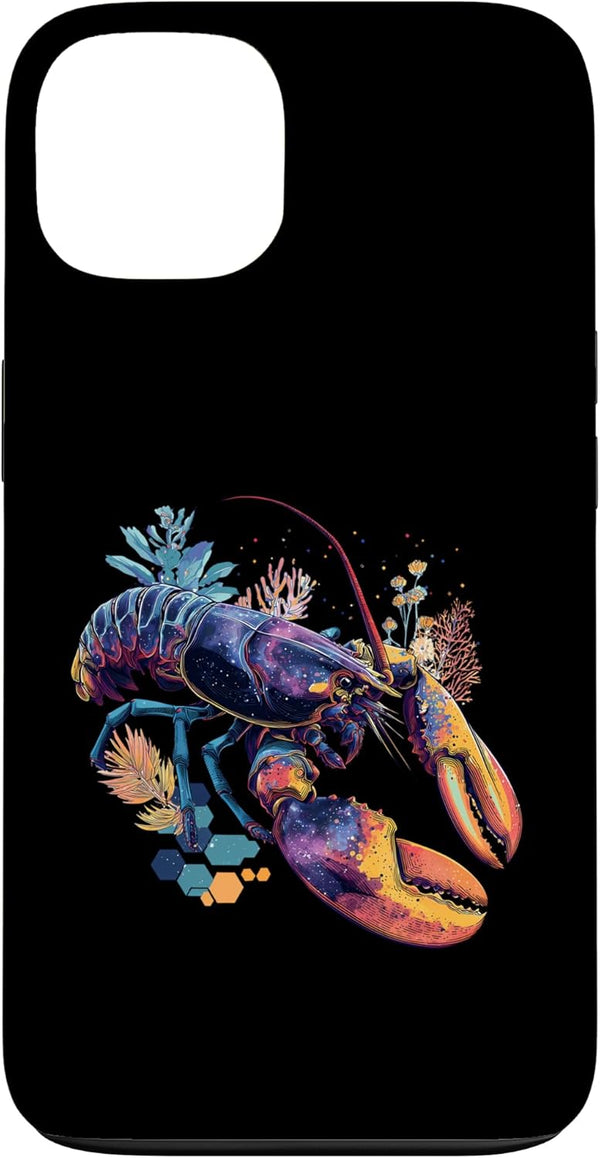 Sea Ocean Animal Art Lobster Crustacean Ocean Seafood Lobstering Spiny Lobster Case for iPhone 13