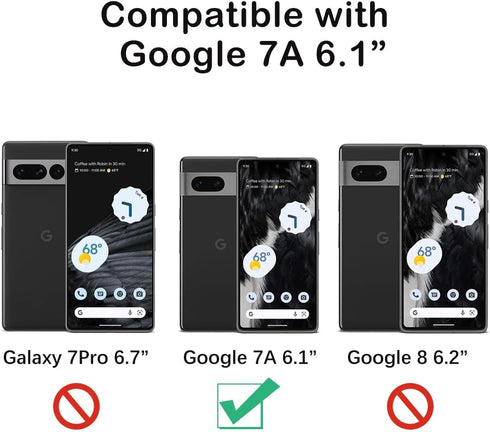 Obbii 7a 2 1 7a 6.1 Inch Compatible with Google Pixel Case, in Slim Heavy Duty Protection Hybrid Hard PC Soft Silicone