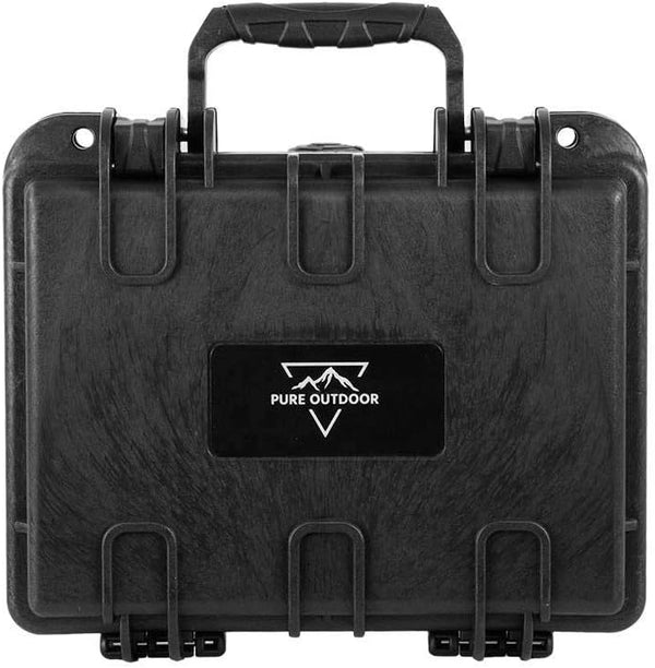 Monoprice Weatherproof/Shockproof Hard Case, IP67, Customizable Foam, 10" x 8" x 4", Black