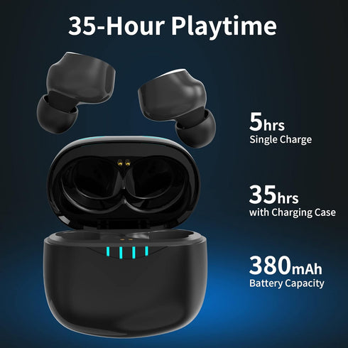 Small Wireless Earbuds, Mini Headphones with 36H Playtime, IPX5 Waterproof Stereo Earphone, Bluetooth with Mic
