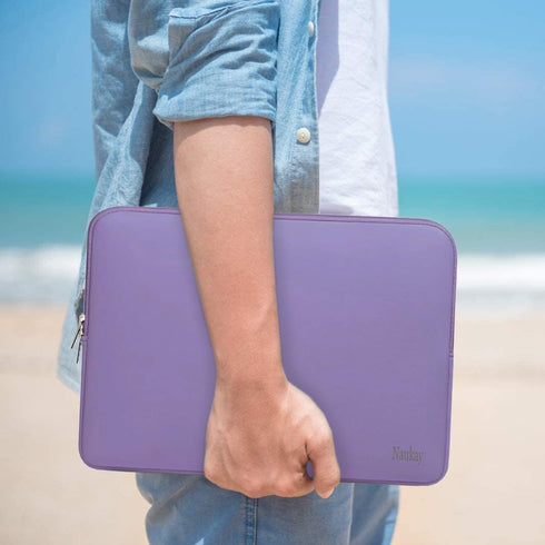 15.6 Inch Laptop Sleeve, Neoprene Notebook Case Compatible with Asus/Dell/Fujitsu/HP/Sony/Toshiba/Acer (Purple)