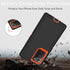 Heavy Duty Case for Samsung Galaxy Note 20 Ultra, Dustproof Shockproof 3 in 1 Rugged Cover 6.9 Inch (Orange/Black)