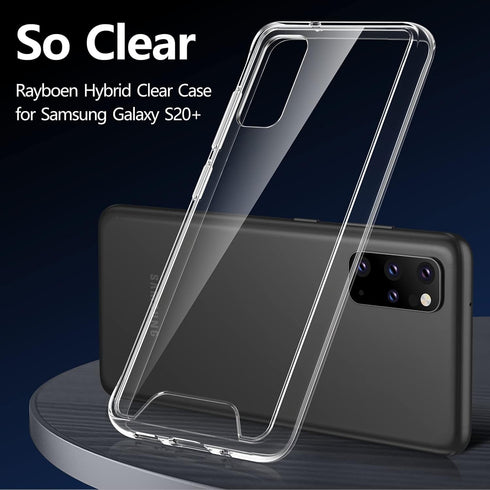 Rayboen for Samsung Galaxy S20 Plus Case, Crystal Clear Shockproof Protective Durable Slim Fit Phone Cover for Galaxy