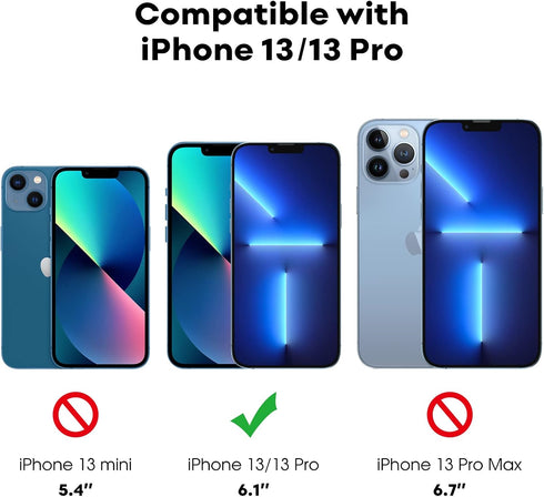 JETech Full Coverage Screen Protector for iPhone 13/13 Pro (6.1-Inch), Tempered Glass Film with Easy Installation Tool,