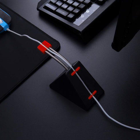 Hotline Games Mouse Bungee Cord Clip Management System for Esports FPS Game (3.0 Black)
