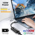 Cablecc 100W PD Emulator Trigger Charge Cable: 5.5x2.5mm & 5.5x2.1mm DC Power Input to Dual Type-C & Type-A Output.