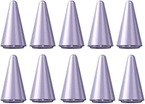 TaIYanG 10 Pack Stylus Replacement Tips for Apple Pencil, Light Purple (Universal with White/Black/Pink Tips)