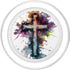 Christian Cross Watercolor Illustration PopSockets PopGrip for MagSafe