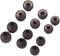 Silicone Replacement Ear Tips for Mpow, Tozo, Aukey, Senso Bluetooth Earphones, 6 Pairs (Black and Gray)