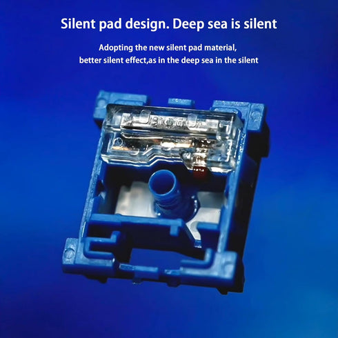 Kailh Box Whale Pro Silent Switch, Deep Sea Silent Tactile 3-Pin 45gf for Mechanical Keyboard (Whale Tactile 10Pcs)