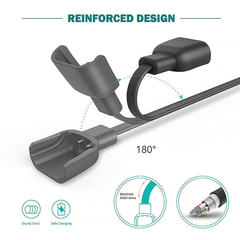 TUSITA 2-Pack USB Charging Cable for Bond Touch Bracelet - 3.3ft/100cm Long Distance Connection Accessories