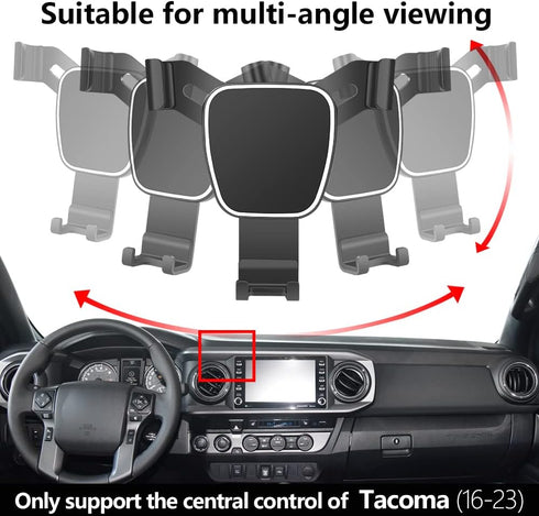 Car Phone Holder for Toyota Tacoma 2016-2023, Auto Accessories Navigation Bracket Interior Decoration Mobile Cell Phone