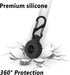 Geiomoo Silicone Case for Tile Sticker 2022, Protective Cover with Carabiner (Black)