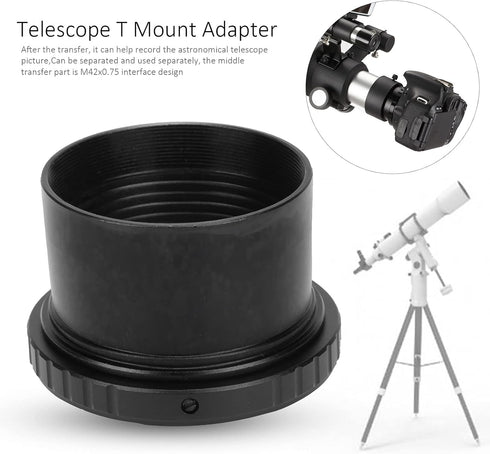 Astronomy Telescope 2in T Mount Adapter and Lens Adapter Ring for Nikon F Mount Camera