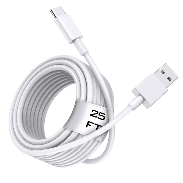 INPPYTON 25FT USB A to USB C Fast Charging Cable [Extra Long, TPE