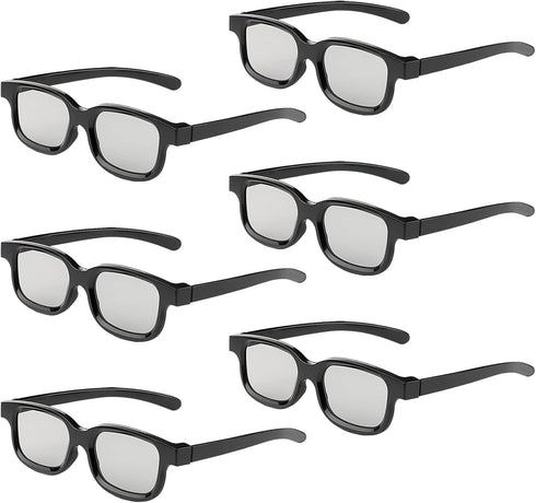 Cocar Real 3D Glasses, 6-Pack Circular Polarized Passive 3D Glasses for Real Cinema,