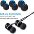 Earbud Tips Soft Silicone Replacement Tips for in-Ear Headphones (Inner Hole 3.8mm - 4.2mm) 9 Pairs S/M/L