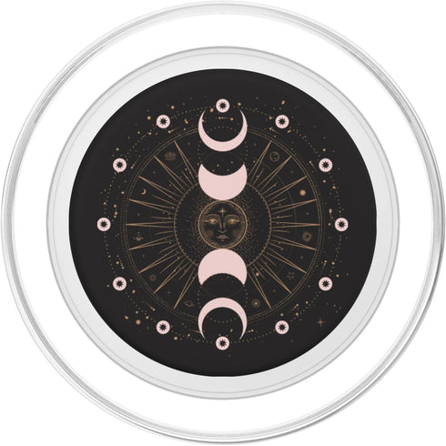 Moon Phases Astrology Space Stars Pattern PopSockets PopGrip for MagSafe