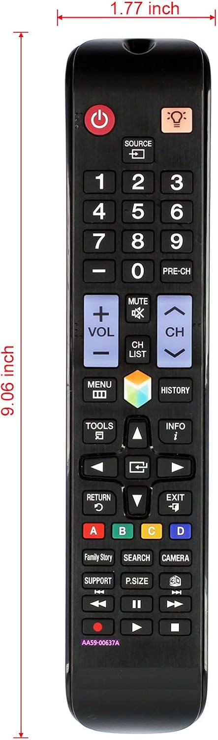 AA59-00637A Remote for Samsung Smart 3D LCD LED TV, Compatible with Multiple Models