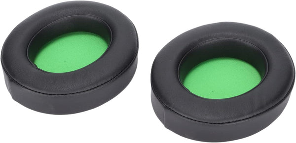 Razer Kraken 7.1 V2 Pro Headphone Ear Pads - Soft Leather Replacement Cushions (Green) for Ultimate Comfort.