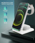 Wireless Charging Station - 3 in 1 Fast Desk Charging Station for iPhone 15/14/13/12/11 Pro Max/X/Xs Max/8/8 Plus,