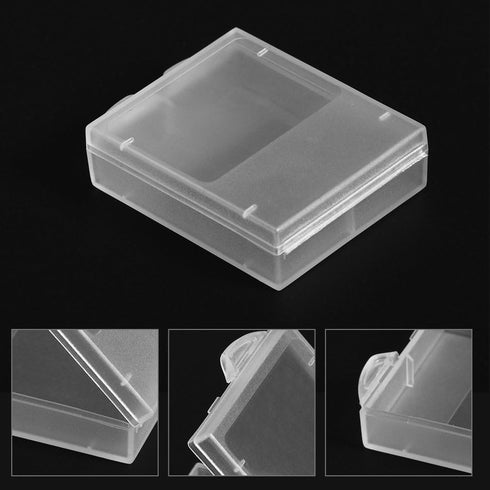 Taidda Battery Holder Case, Sturdy 10Pcs Clear Plastic Dampproof Storage Box for Digital Camera