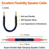 UCINNOVATE 11 AWG HiFi BFA Z Plugs Banana Speaker Cables, 4 Pack, 20cm Audiophile OFC Gold Plated