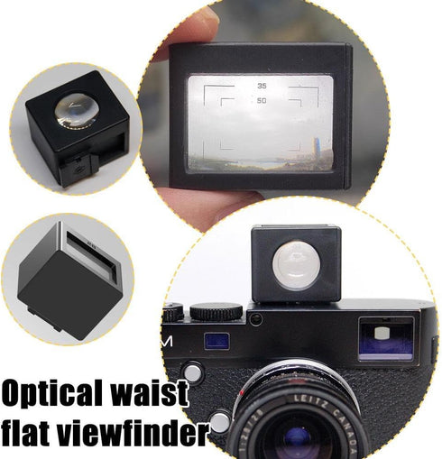 RYGRZJ 35/50 Frame Film & Slide Viewer, Color Isolation View Finder, External Optical Waist Level Finder, View Catcher
