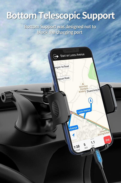 Car Phone Holder Mount for Dashboard, Universal Suction Cup Holder for iPhone Android Smartphones