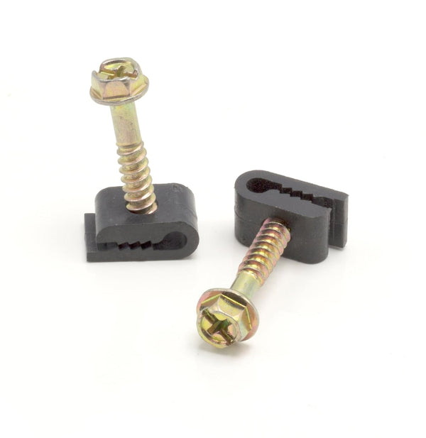 THE CIMPLE CO Mini Wire Cable Clips, Electrical Wire Clip and Fastener, 1/10 in (3 mm), Black (50 pieces)