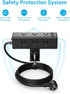 CCCEI 9 6 1.6 inch Desk Clamp Power Strip with Outlets, Desktop Edge Mount Surge Protector with USB-A and USB-C Ports