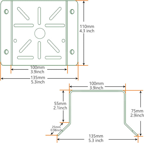 Exterior Wall Corner Mount Bracket Stainless Steel for Surveillance Systems, Corner Mount Holder for Security Cameras Installing to Reach A Wider View Angle,Metal Bracket for General use