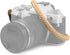 MegaGear Leather & Cotton Camera Wrist Strap - Secure Hand Grip, Adjustable Anti-Drop Hand Strap Compatible with Canon